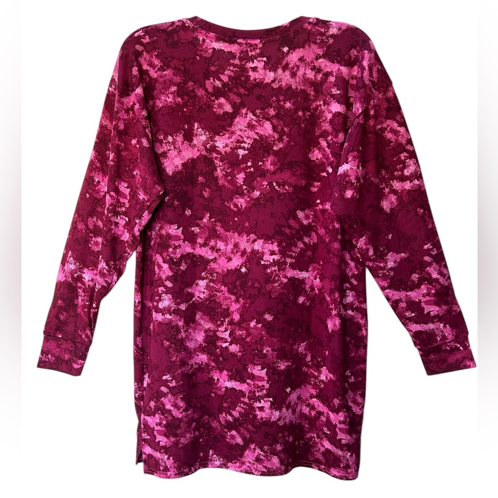 NWT Jenni Pink Camo Tie Dye Top Sleep Shirt Pajama Size S - Picture 5 of 11